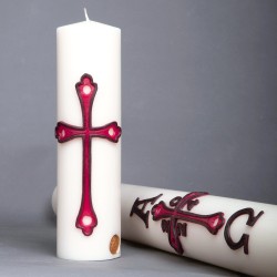Cierge pour l'autel assorti “Croix simple”