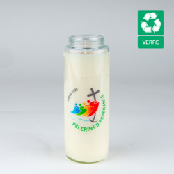 La neuvaine verre avec logo du Jubilé 2025