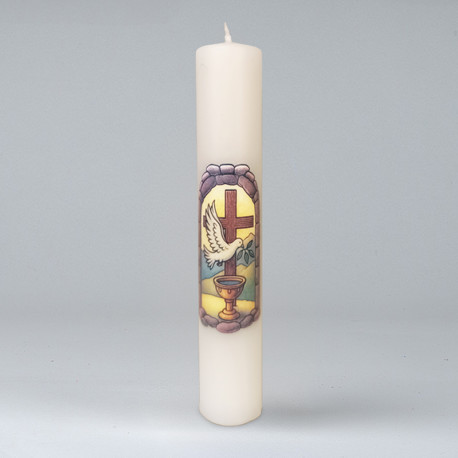 Cierge de baptême sérigraphié